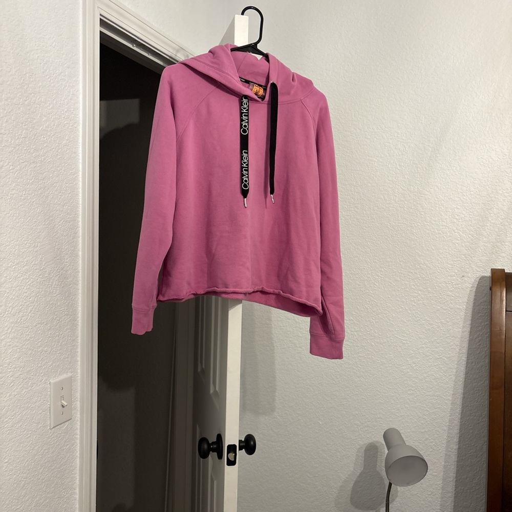 Calvin Klein Pink Hoodie with Black Accents